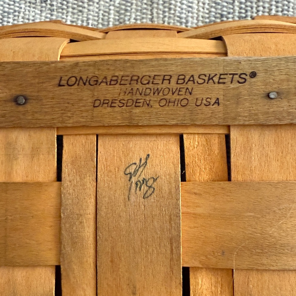 Longaberger Handwoven Wooden Basket - Picture 3 of 5